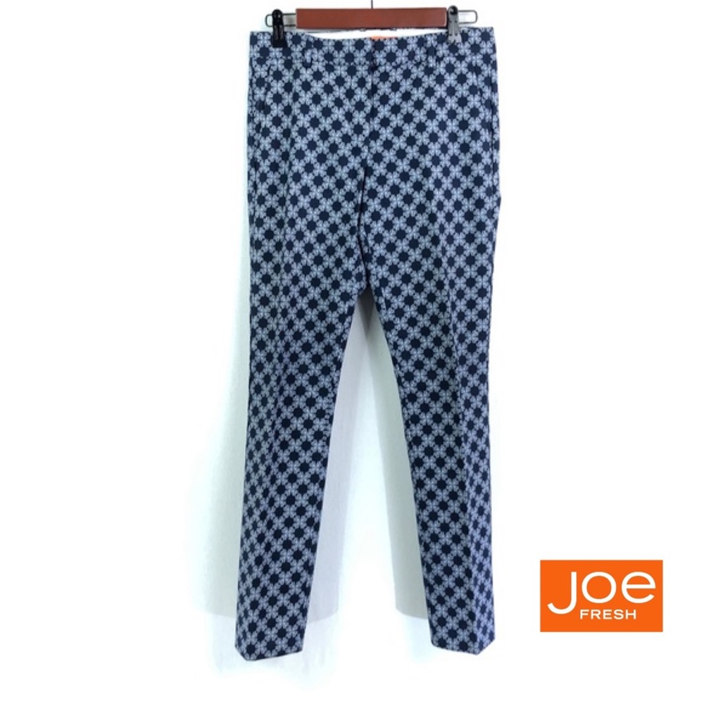 Joe Fresh Blue Print Pants size 6
